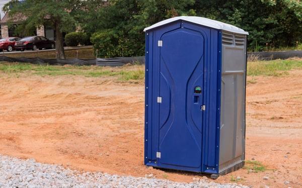 Clean portable restroom at a Southern California jobsite